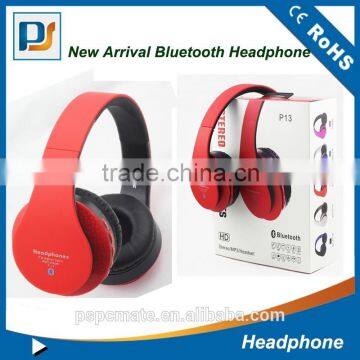 New Arrival wireless bluetooth headphone with CE certificate,Hi fi stereo bluetooth headphone with TF slot