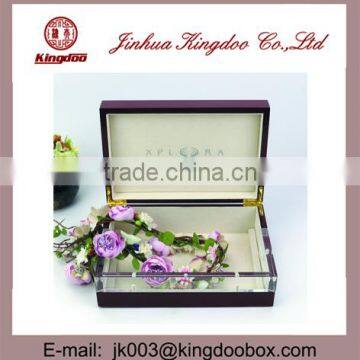 Jinhua Supplier Handmade Luxurious Wooden Jewelry Box With Clear Lid photo-5