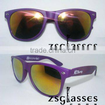 Cheap fashion promotion sunglasses/ custom design full color mirror spectacles/transparent lens glasses/oem