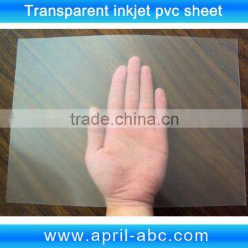 A4 0.3mm thickness Transparent Inkjet printing pvc plastic sheet id business card materials