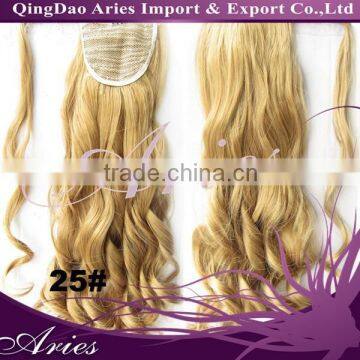 Keep cuticle blond hair drawstring ponytail