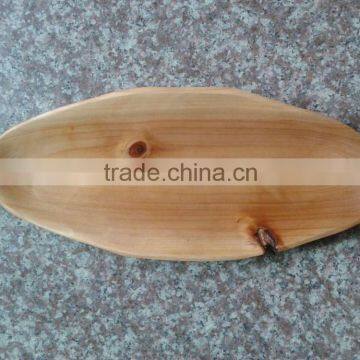 Solid Wood Dried Fruit Snack Dish Olive Point Shape Wooden Plate photo-2