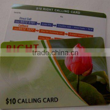 Full Color Printing Plastic Prepaid Scratch Card