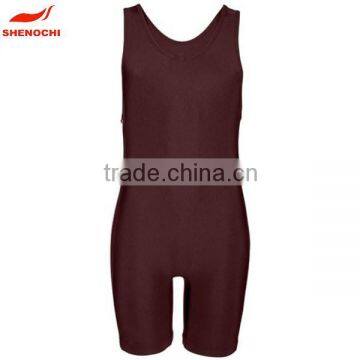 2015 Low Price Lycra Unisex Plain Custom Wrestling Singlets