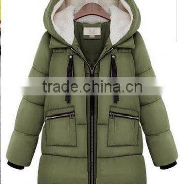 women's coat long warm down cotton-padded jacket