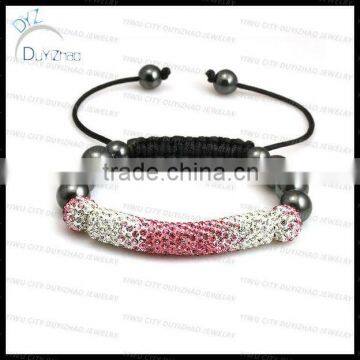 Fashion gradient PINK bar shamballa bracelet