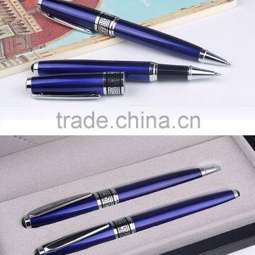Manufacturer classic blue pen with comfortable grip hot promotional metal blue pen for CEO