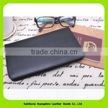 custom RFID Leather travel passport holder for promotion