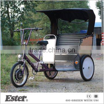 ESTER Passenger three wheel electric rickshaw with Tektro brake