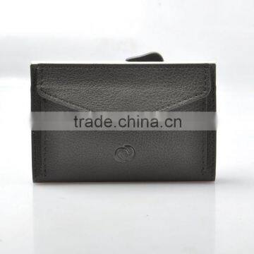 custom rfid blocking travel wallet /rfid passport holder aluminum case holder black