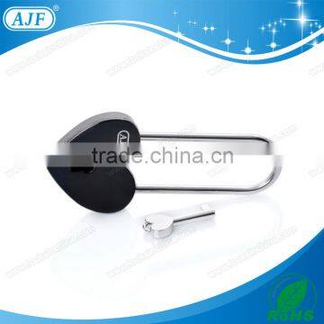 AJF Black Long Bow Heart Shaped Love Padlock - Top Quality (Lovelock, Gift, Liebesschloss, Love Lock, Wishlock, Cadenas D'amour