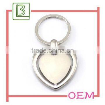 custom design swiveling heart shaped keychain