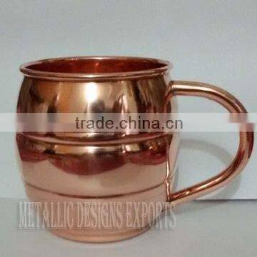 Exclusive Design 100% Copper Barrel Drinking Mug