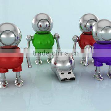 cool shape metal robot usb flash drive