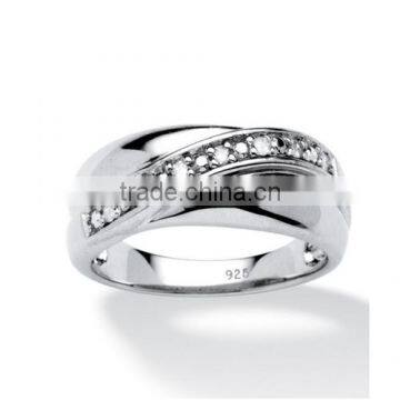 With Rhinestone Silver Wedding 925 Ring