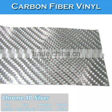 SINO CAR STICKER 4D Chrome Car Wrap Sticker Carbon Fiber Car Cover