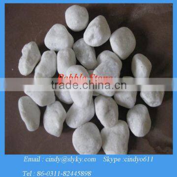 Snow white pebble gravel stone