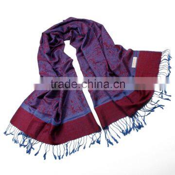 Woman Viscose Echarpe Jaquard Shawl Long stole Scarf Tippet