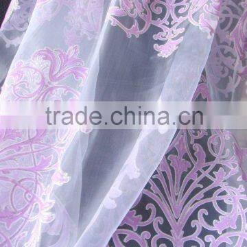 Competitive price oriental printed sheer curtain fabric