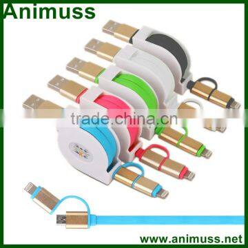 High Quality Fast Charging 2 in 1 USB Extension Micro Data Cable Sync Data Charging Cable photo-4