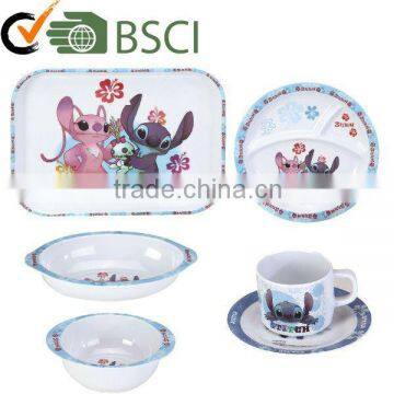 Kids melamine tableware set