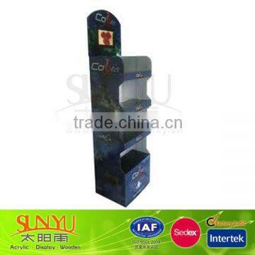 promotional black acrylic floor display stand