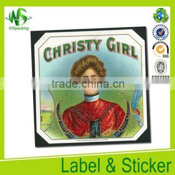 Gummed peel off sticker paper removable label paper