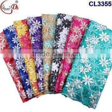 CL3355 Hot sale good quality french net lace fabric, tulle lace fabric african