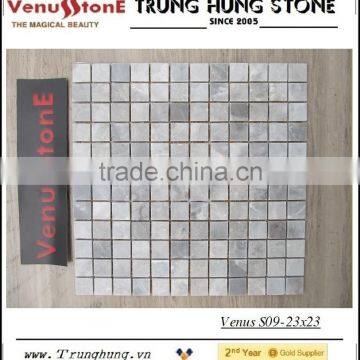 15*15 Grey Polished Marble Mosaic Tiles photo-2