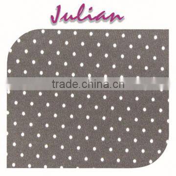 pink dot on black polyester satin Spandex elastic print Fabric