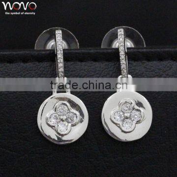 2016 latest fashion cheap chinese round brass earring