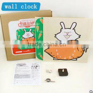 3D wooden wall clock new design cartoon innovative