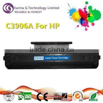 Stable quality C3906A for HP laser printer compatible toner cartridge ,12 months warranty