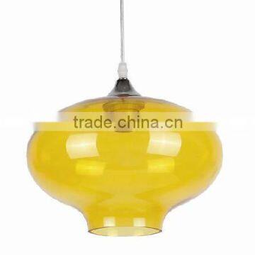 Bedroom decorative clear glass ball pendant light with holder, indoor glass pendant lighting