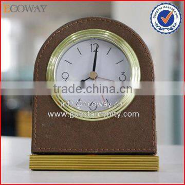 2015 Wholesale High Quality Leather Luxury Hotel Alarm Clock
