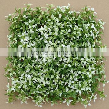 Wall Landscaping Dense Plastic Indoor Green Artificial Shrub Leaves Grass Mat Hedge for Sell