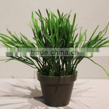 Cheap Plastic Artificial Potted Grass Plant Bonsai for Window display