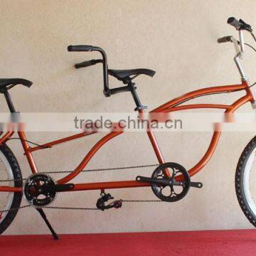 Comfortable Safety Two Seats Cruiser Beach Tandem Bike QD-X-702