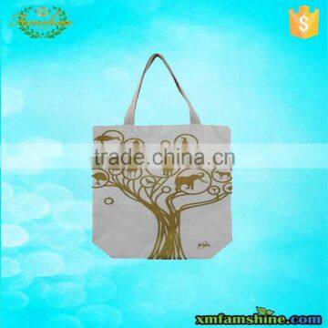 resuable customized standard size cotton tote bag for shopping