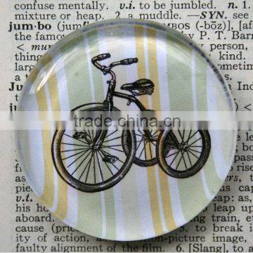 Wholesale Color printing round dome crystal fridge magnet for home decoration