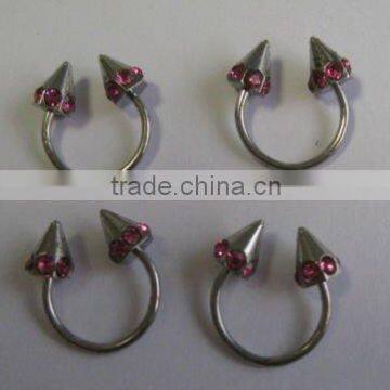 pink stone Nose Ring