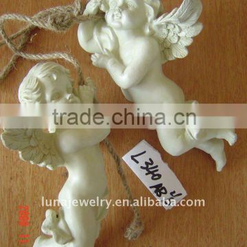 White porcelain angel figurine,Resin indoor decorative angel statue,Small size white color resin angel figurine,