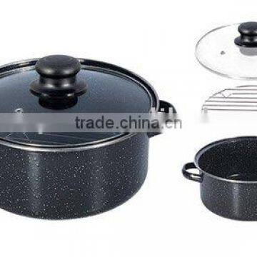 24cm Porcelain Enamel Casserole-enamelware