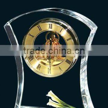 small crystal desk clock for business gift