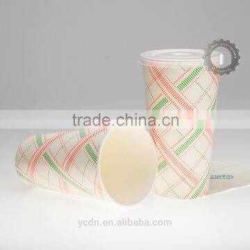 22oz Wholesale custom design disposable single Paper Cup for hot drink