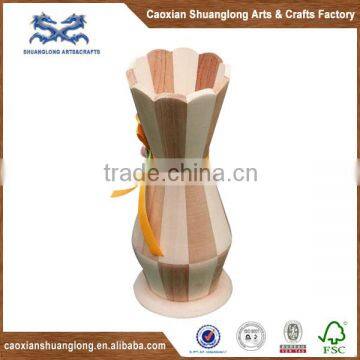 Delicate high grade solid wood single flower vase