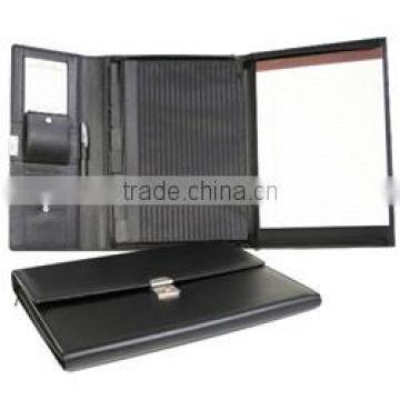 Men Business Leather Padfolio File Organizer