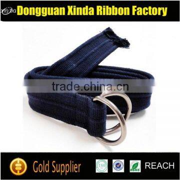 Fashion wait webbing blet durable wholesale D ring cotton braided waist belt