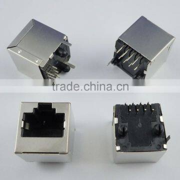 RJ45 Metal 8 Pin Female PCB Right Angle Board Jack Connector 8P8C