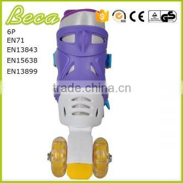 Wholesale Adjustable Plastic Pvc Wheel 3 Wheel Roller Quad Skate photo-3